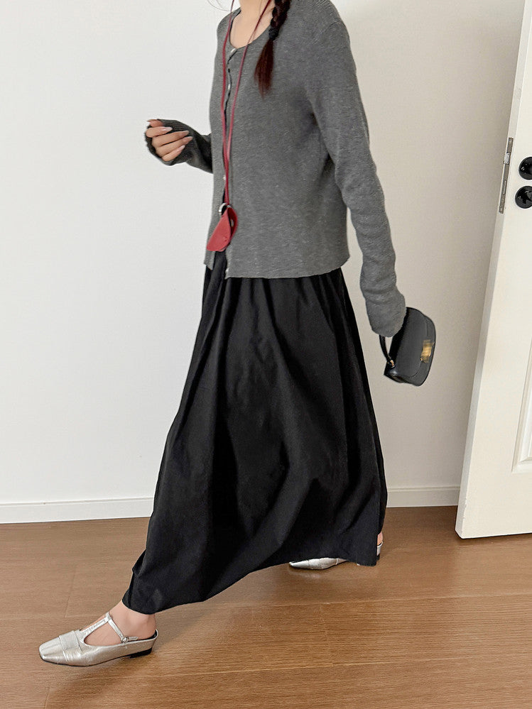 Karin Luna In Stock Spot Goods  t Square-Toed Full Leather Basic Slippers