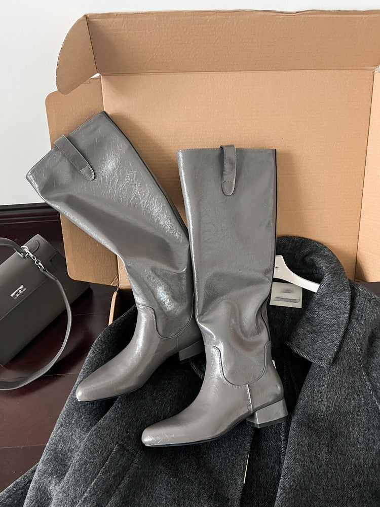 Karin Luna In Stock In Stock Classic Slip-On Straight Long Boots