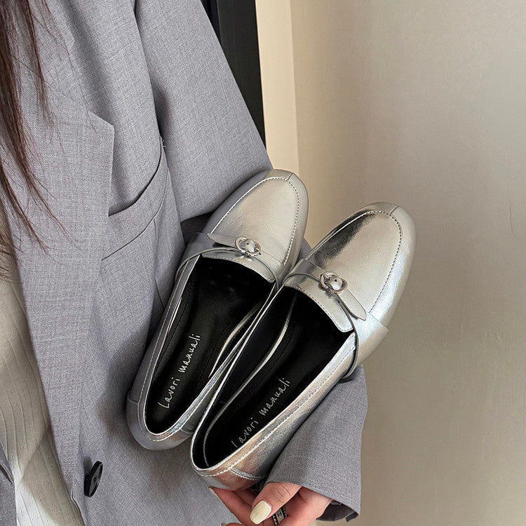 Karin Luna In Stock Spot Goods Basic Versatile British Style Single Shoes