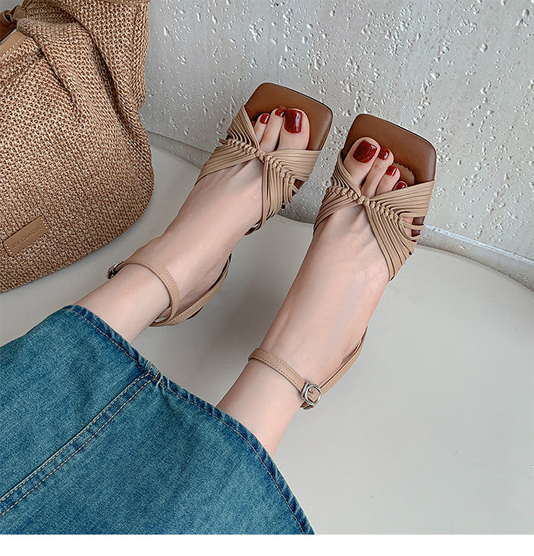 Karin Luna Handwoven Vacation Style~In stock Casual Versatile Sandals
