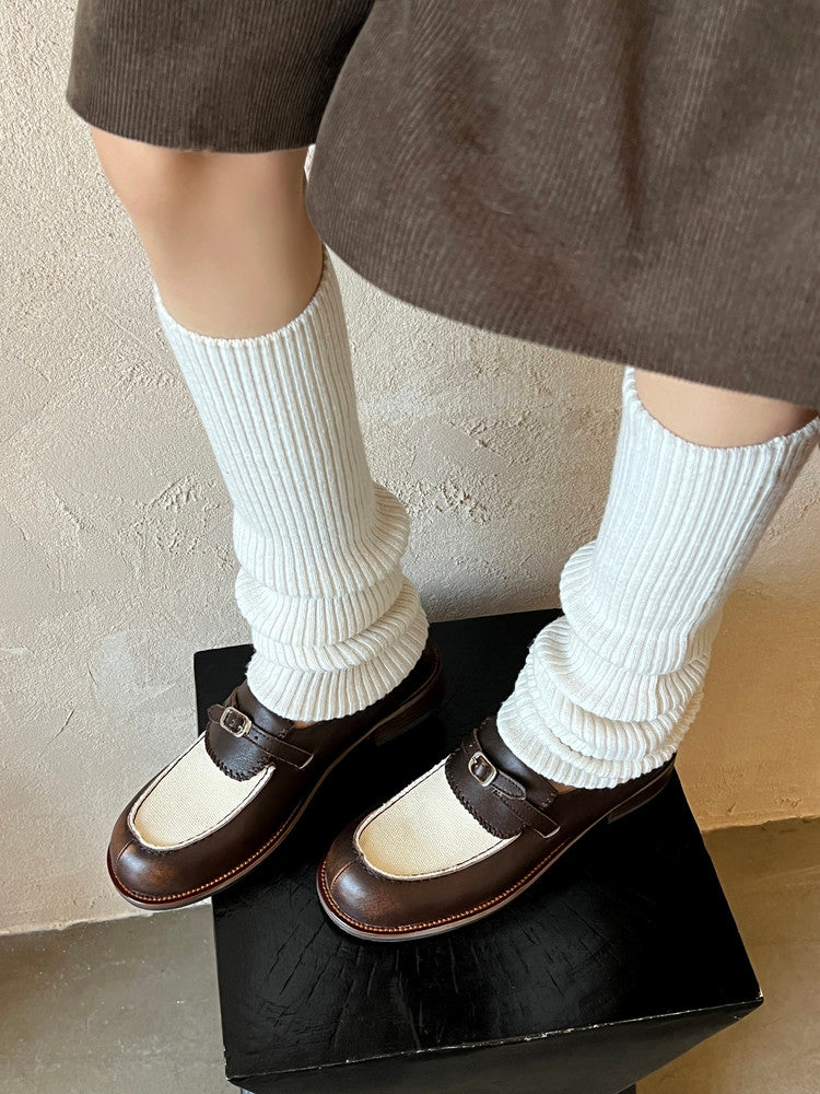 Karin Luna Casual Shoes Series~  In stock Classic color-blocking British style deep-mouth single shoes