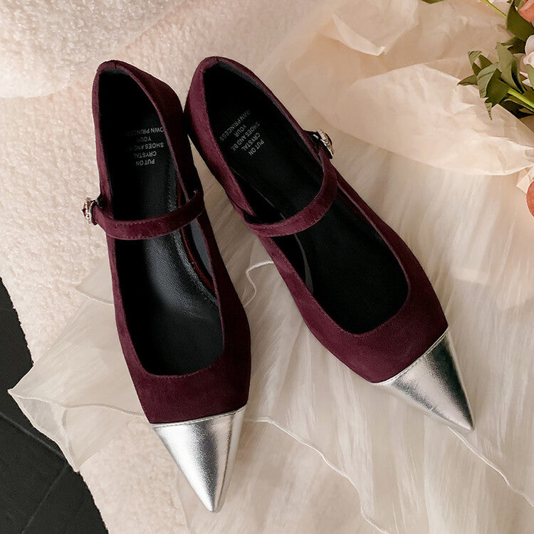 Karin Luna In Stock  Spot Goods In Stock  Classic Color Block Pointed Toe Hot-Selling Elegant Stiletto Pumps