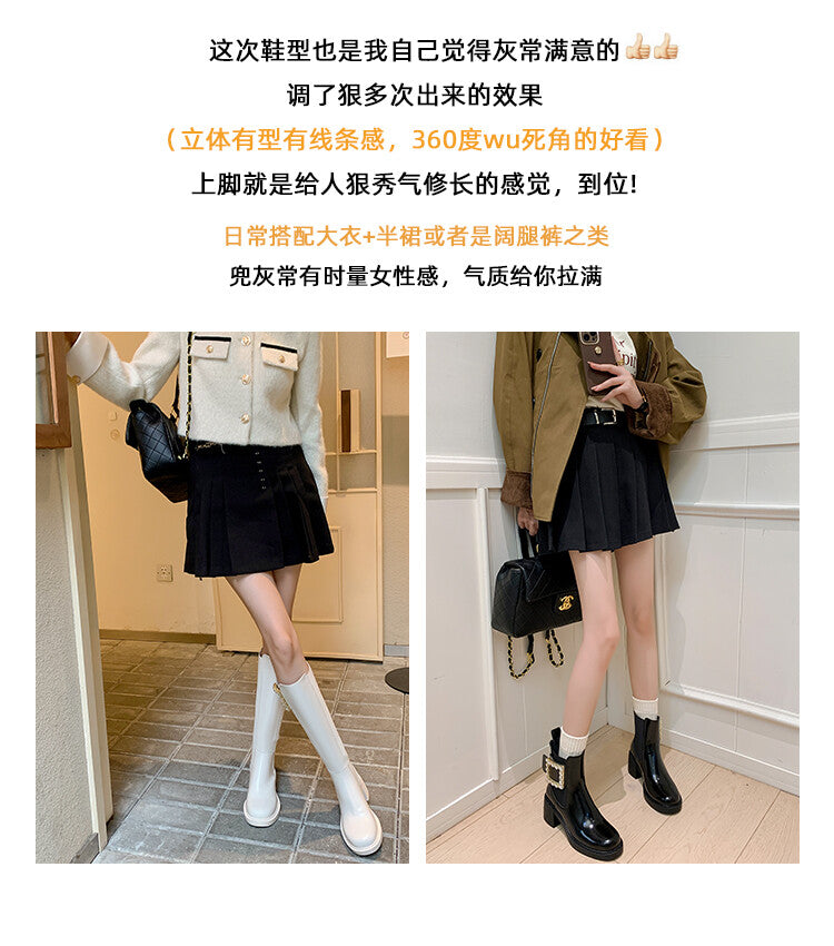 Karin Luna Bestseller Spot Goods Exquisiteness round Head Elastic Long Boots