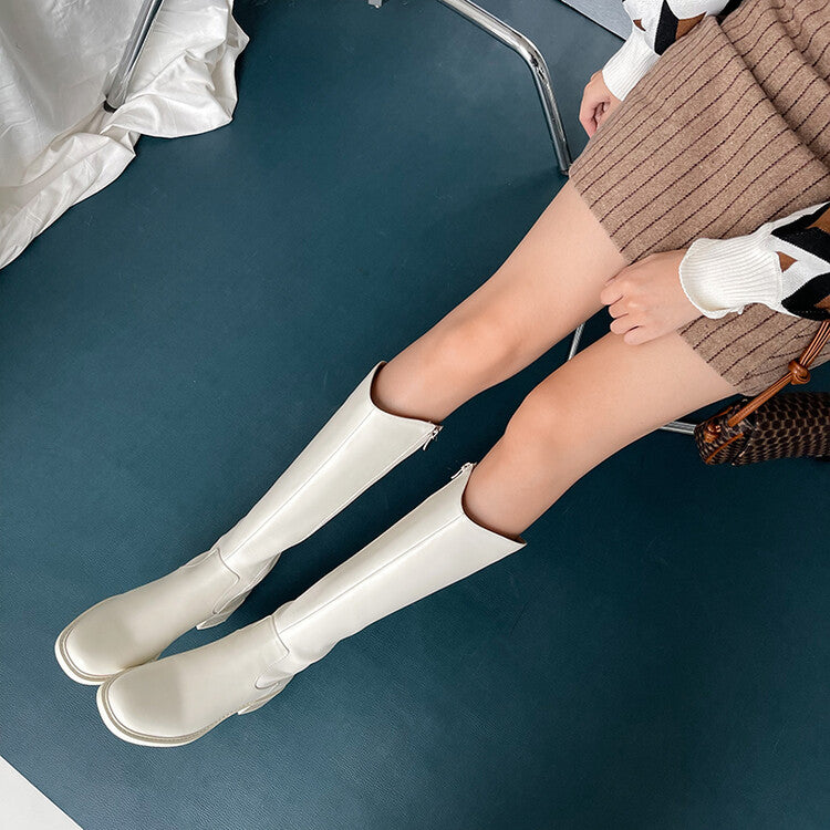 Karin Luna In Stock  Cowhide Niche Versatile Style Knight Boots