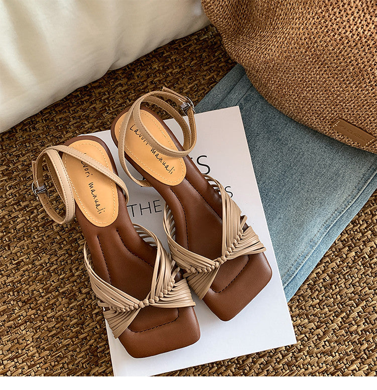 Karin Luna Handwoven Vacation Style~In stock Casual Versatile Sandals