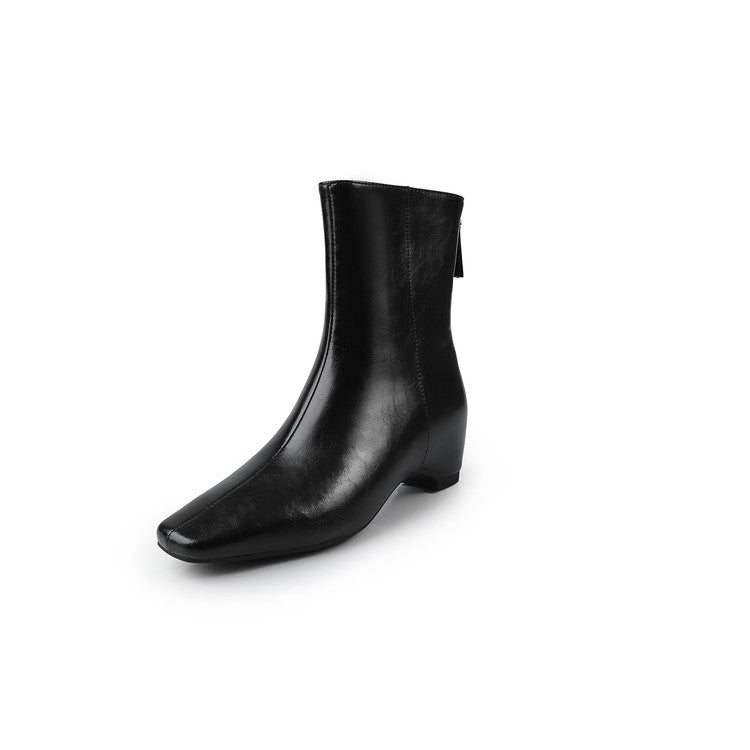 Karin Luna Basic Versatile  Square toe Hot-selling Short Boots
