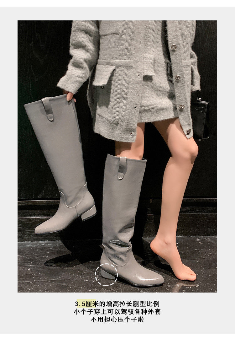 Karin Luna In Stock In Stock Classic Slip-On Straight Long Boots