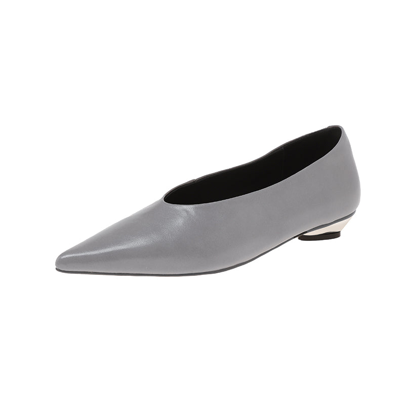 Karin Luna In Stock Spot Goods Classic three-color pointed toe metal heel shoes