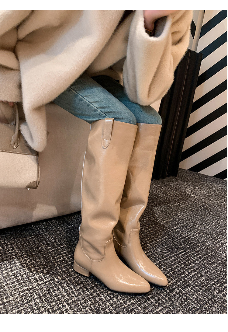 Karin Luna In Stock In Stock Classic Slip-On Straight Long Boots