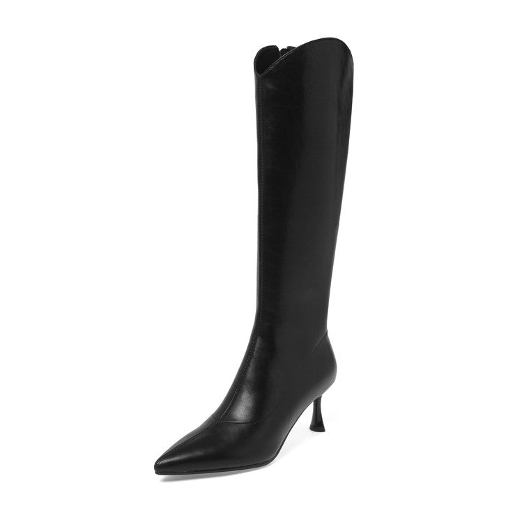 Karin Luna Elegant Style v Pointed Toe Stiletto Long Boots