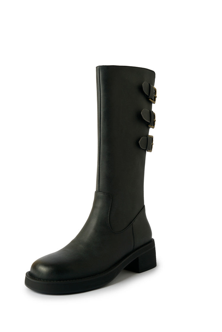 Karin Luna In Stock In Stock Thigh Circumference Belt Buckle Thick Sole Rider Boots