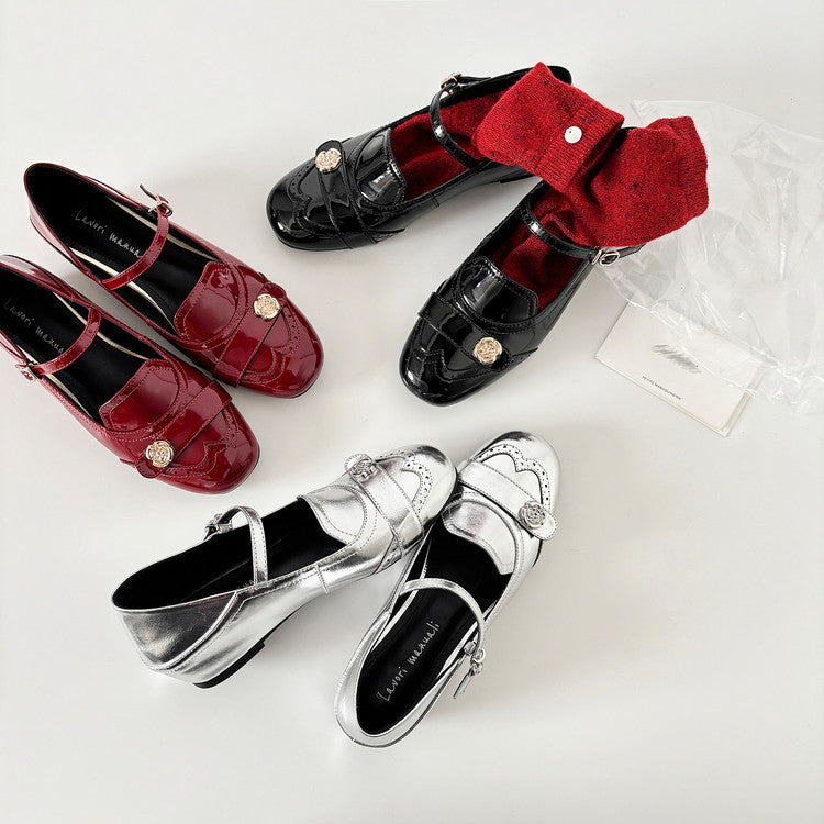 Karin Luna In Stock In Stock Vintage Mary Jane Series·Single Strap Flats