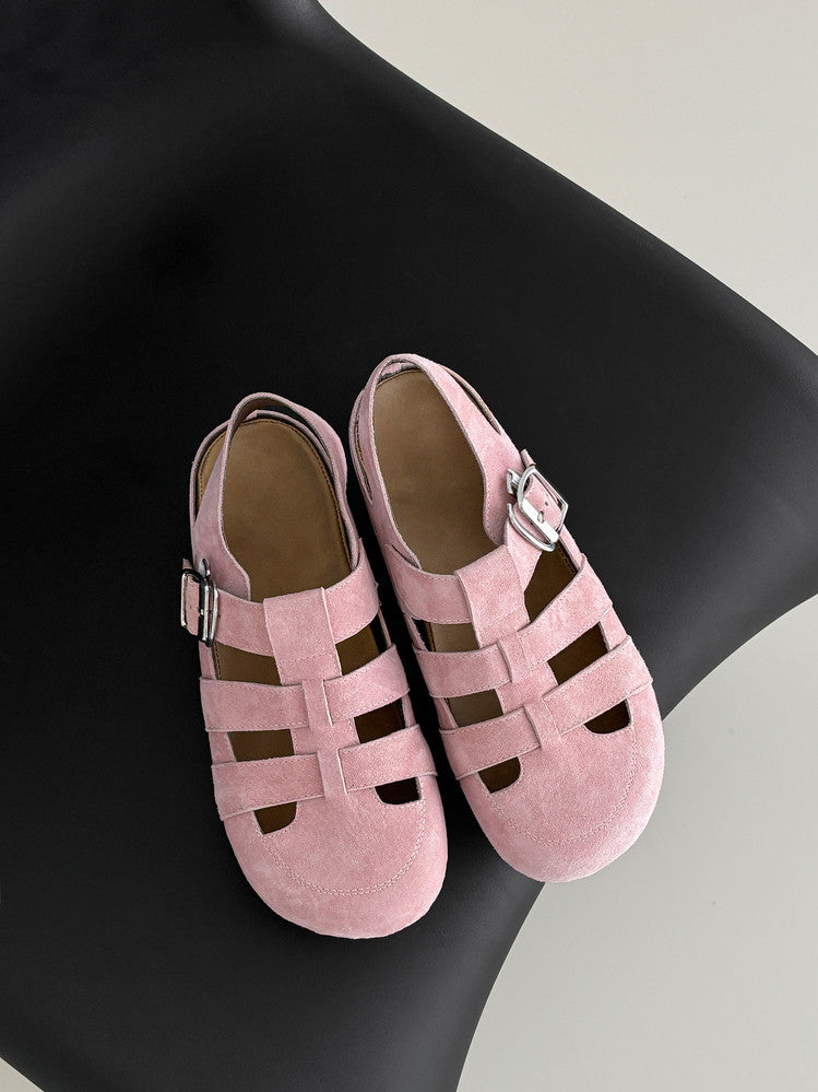 Karin Luna Full Layer Inside and Out~Basic Versatile Perforated Round Toe Birkenstock Shoes