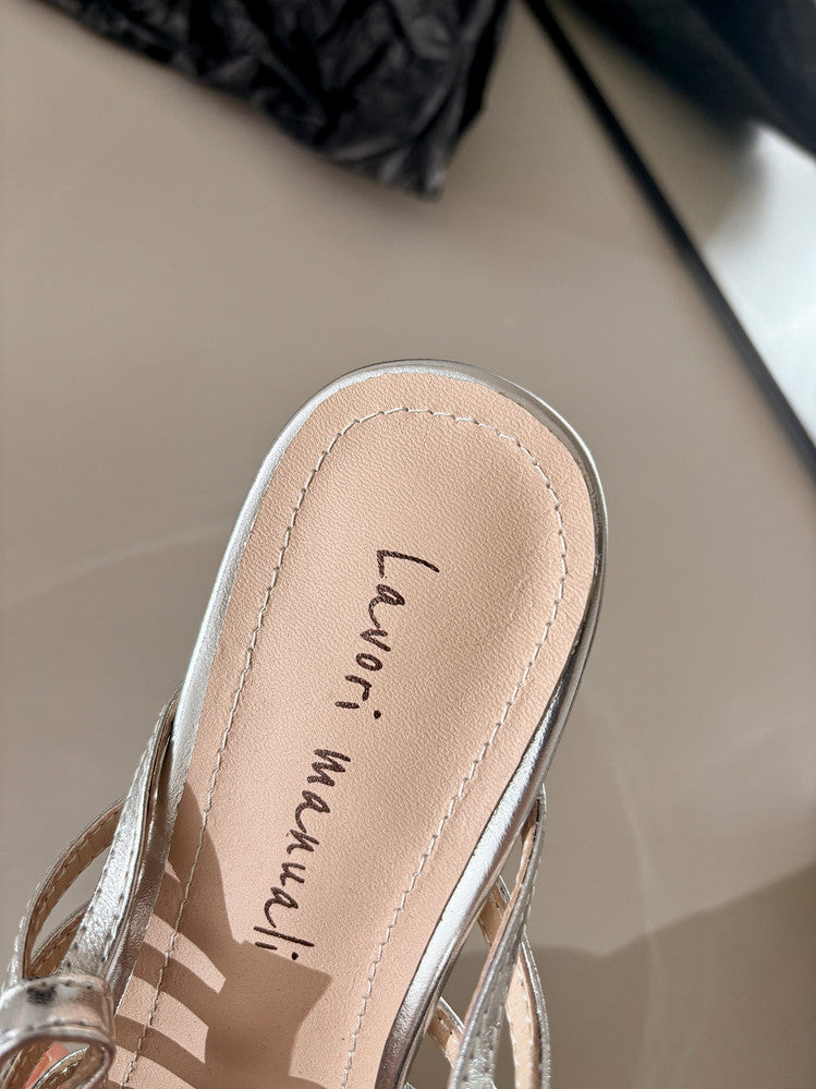 Karin Luna In Stock Spot Goods  Purely Handmade Flowers High-end Hollow Out Sandals
