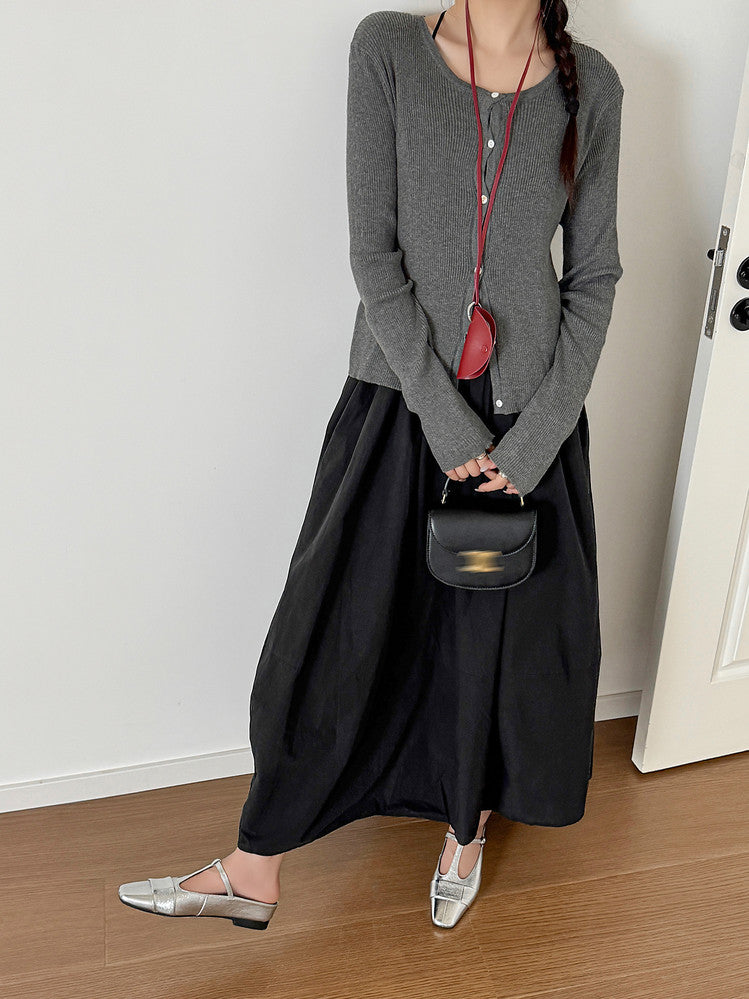 Karin Luna In Stock Spot Goods  t Square-Toed Full Leather Basic Slippers