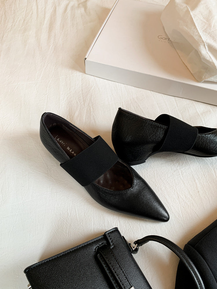 Karin Luna  Popular Pointed Toe Hidden Heel Strap Single Shoes