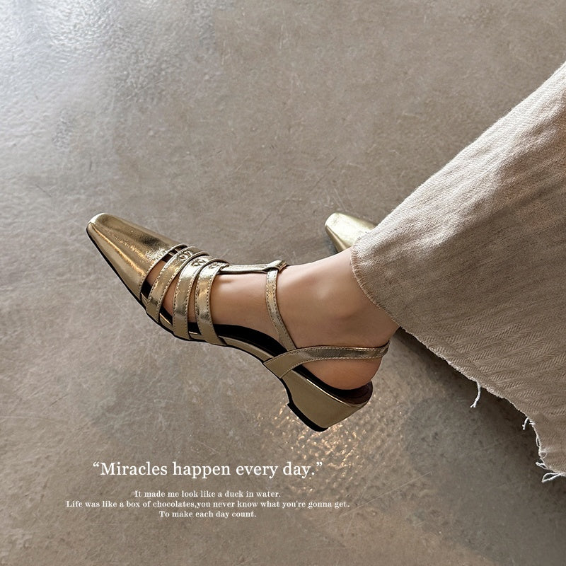 Karin Luna Classic Old Money Style Closed Toe Sandals
