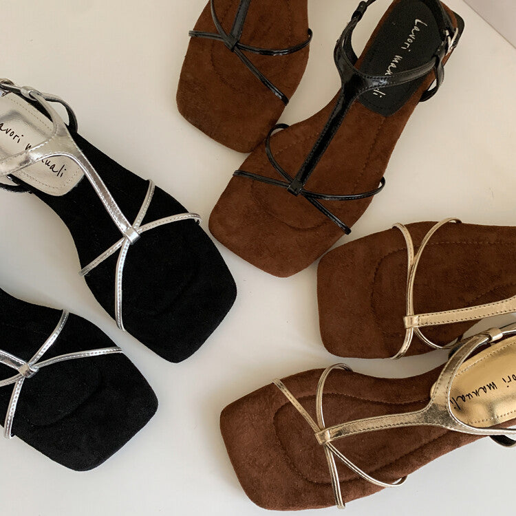 Karin Luna Bestseller Popular Featured products a Large Number of Spot Goods  Comes with data included  Thin Strap T Word Sandals
