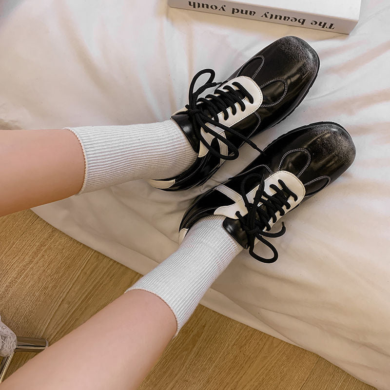 Karin Luna Casual Shoes Series~ Spot Goods Spot Goods Hot-selling Lace-up Hidden Heel Deep Mouth Single Shoes