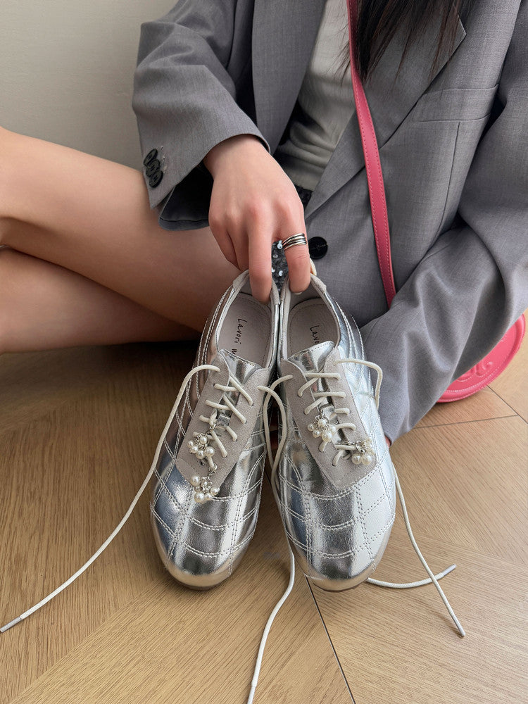 Karin Luna Casual Shoes Series~  In stock Xiaohongshu Hot-Selling Lace-Up Thick-Soled Deep Mouth Single Shoes