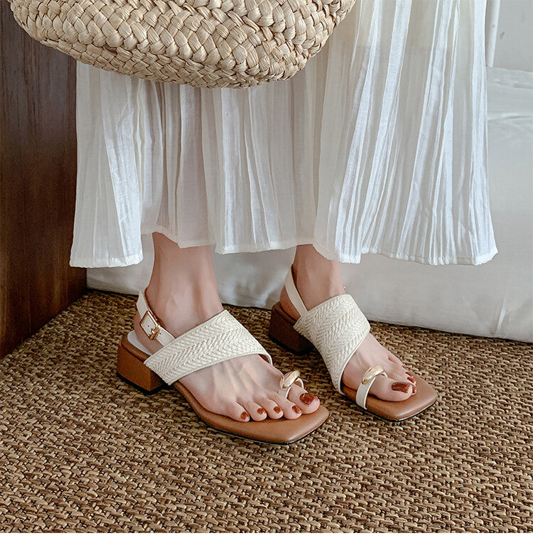 Karin Luna Hot Item Hot Item Spot Goods Featured Bestsellers Holiday Style Woven Sofa Sandals