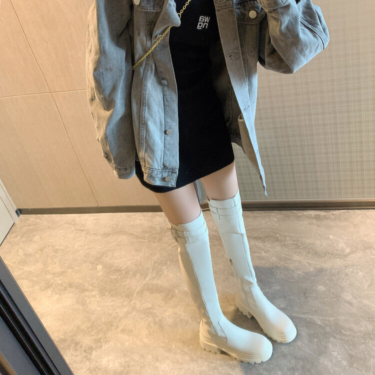 Karin Luna In Stock is the Way to Go！ Basic Thick-Soled Over-the-Knee Boots Super Soft Sheepskin Classic