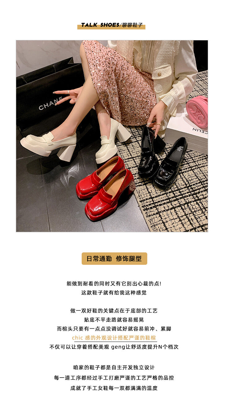 Karin Luna ck Popular Hot Girl Red high heels Full leather inside and out Cow Patent Leather Super High Heel