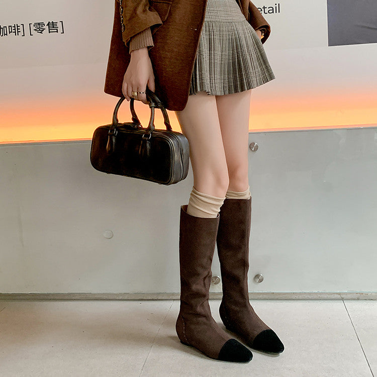 Karin Luna Color Block Inner Height Increase Mid-Calf Boots