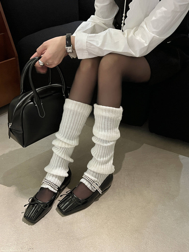 Karin Luna In Stock Spot Goods  Vintage Sweet Rhinestone One-Strap Granny Flats