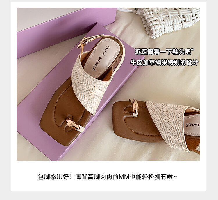 Karin Luna Hot Item Hot Item Spot Goods Featured Bestsellers Holiday Style Woven Sofa Sandals
