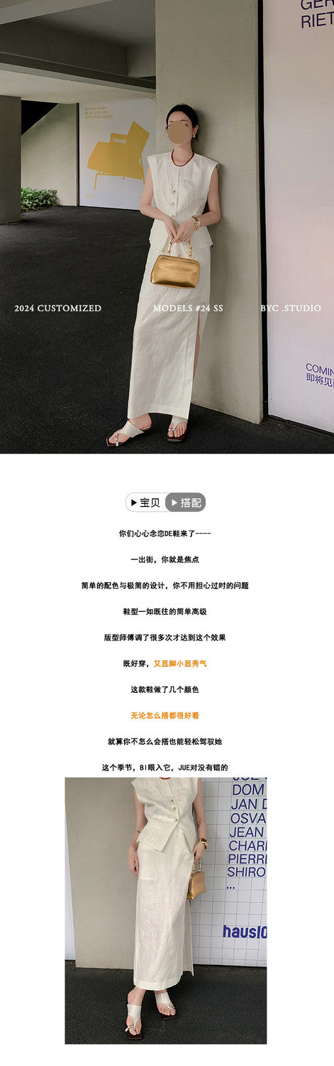 Karin Luna In Stock  Spot Goods   Casual Style Square Toe Slip-On Super Comfortable Slippers