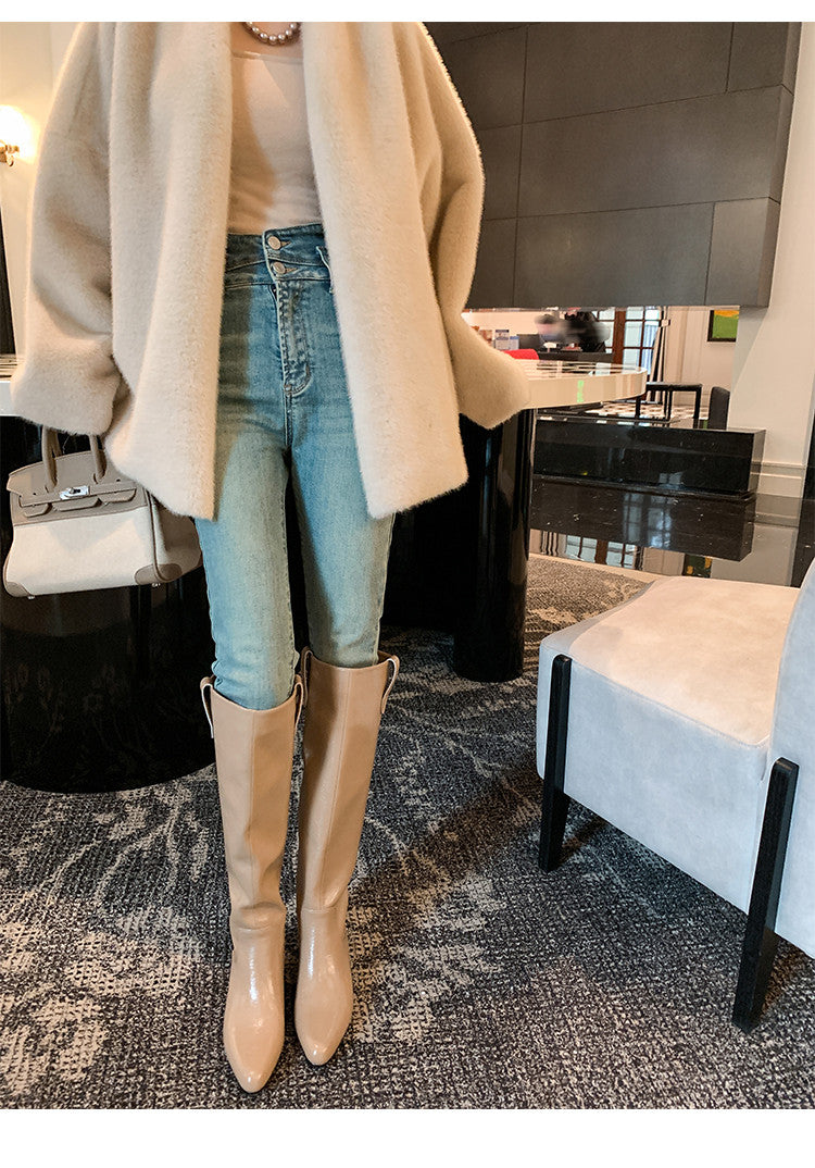Karin Luna In Stock In Stock Classic Slip-On Straight Long Boots