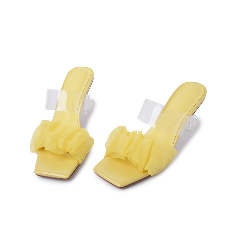Karin Luna In Stock Spot Goods The feeling of summer Breathable Organza Elegant Slippers