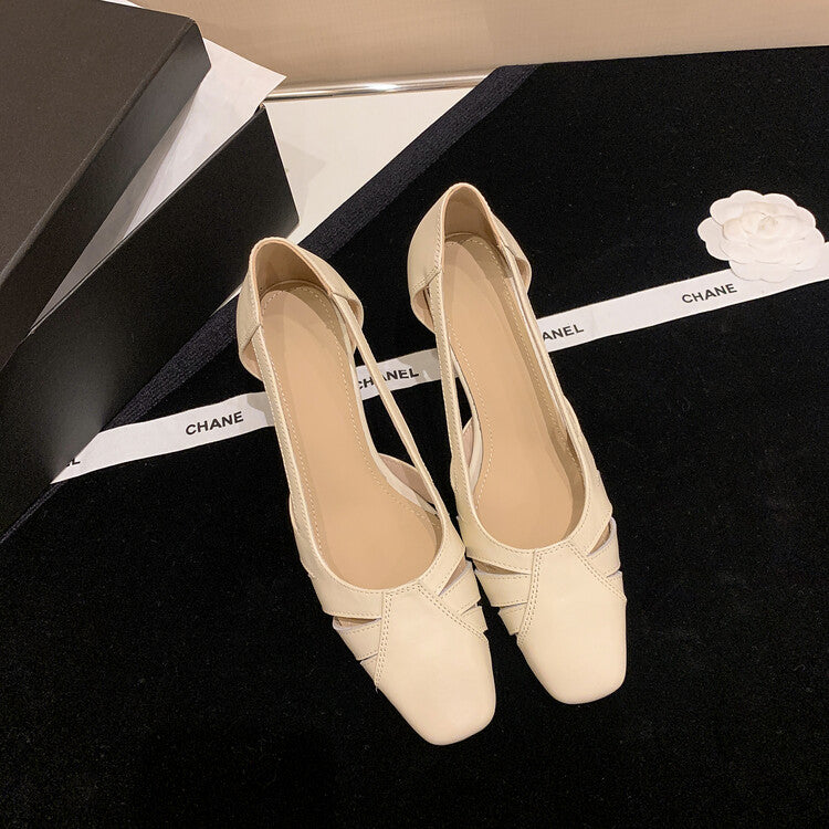 Karin Luna Hot-Selling Retro Big Item Big Goods Available for sale all seasons French-style Hollow Out Single Shoes Full leather inside and out