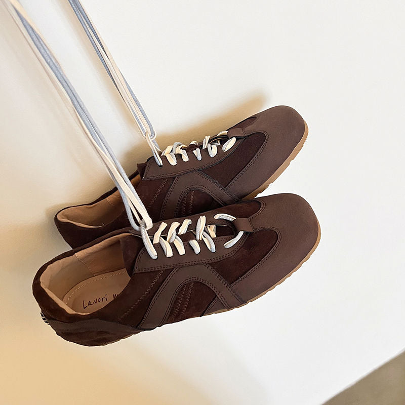 Karin Luna In Stock Spot Goods Casual Style Suede Lace-Up Height-Increasing Popular Single Shoes