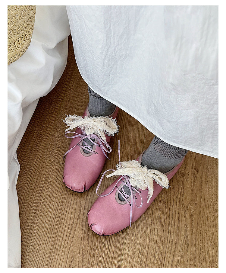 Karin Luna In Stock In Stock  Xiaohongshu Hot Sale Full Leather Round Toe Deep Mouth Single Shoes
