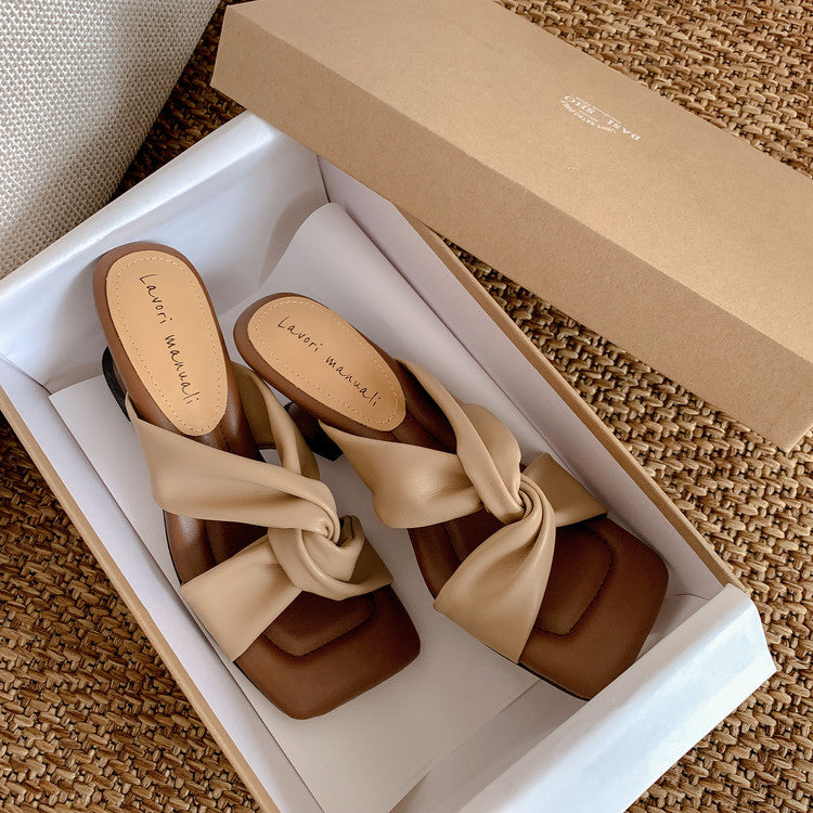 Karin Luna In Stock In Stock Basic Versatile Cross Strap Sofa Insoles Slippers