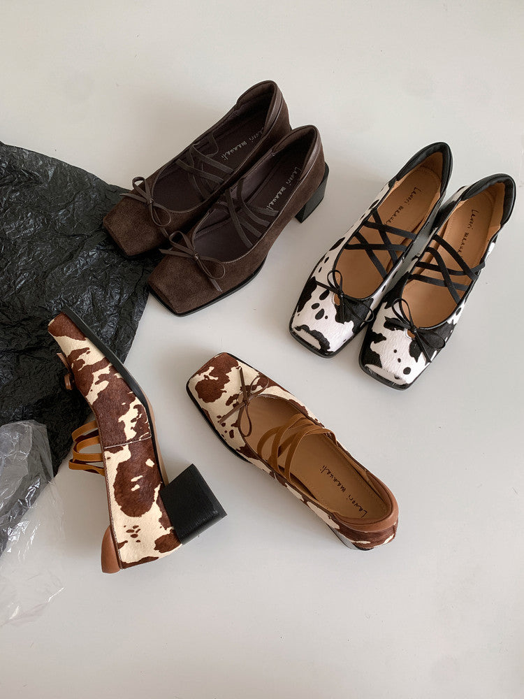 Karin Luna Hot Item Hot Item Xiaohongshu Hot Item  Comes with Bowknot Mary Jane Flats