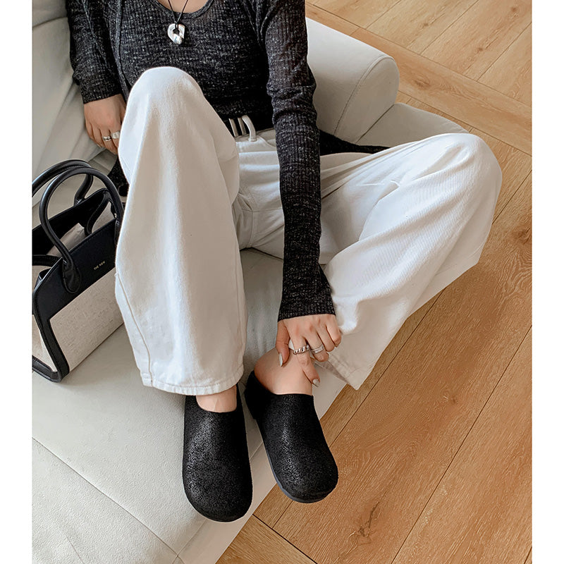 Karin Luna Full Layer Inside and Out~Spot Goods Spot Goods Basic Versatile Mules Slippers