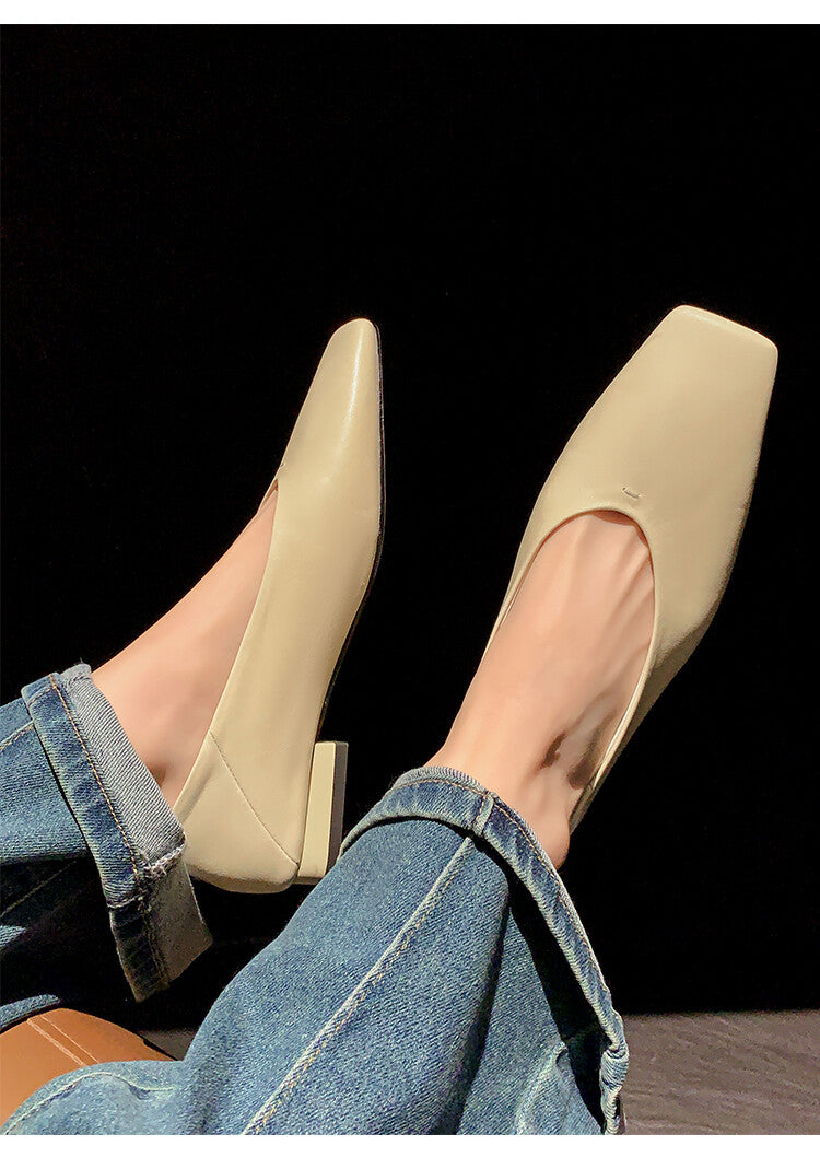 Karin Luna has prepared stock  Full leather inside and out  Top Layer Horse Oil Cowhide Shallow Mouth Nursing Mary Jane Shoes