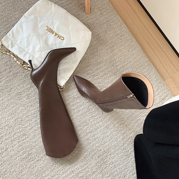 Karin Luna Elegant Style v Pointed Toe Stiletto Long Boots