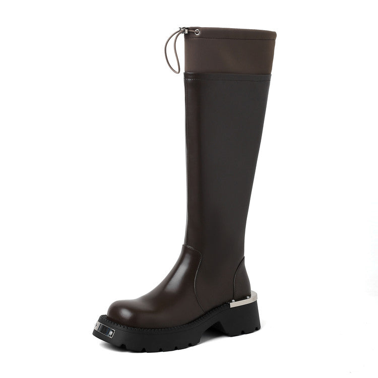 Karin Luna In Stock Spot Goods Thick-soled Casual Versatile Elegant Knight Boots