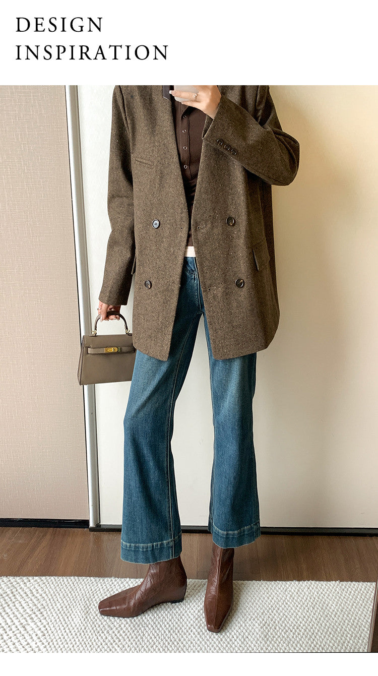 Karin Luna In Stock Spot Goods Slim Series  Hidden Wedge Small Square Toe Back Zipper Short Boots
