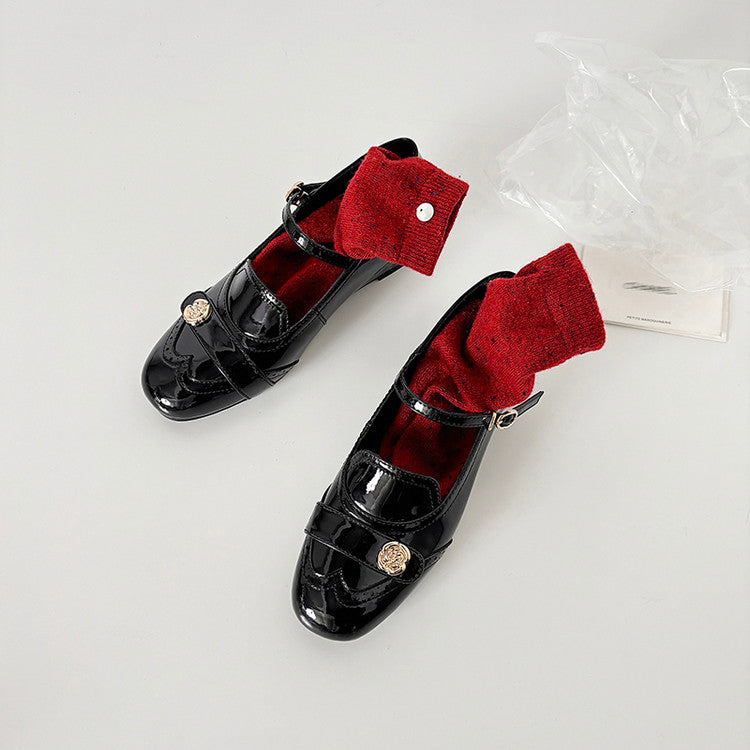 Karin Luna In Stock In Stock Vintage Mary Jane Series·Single Strap Flats