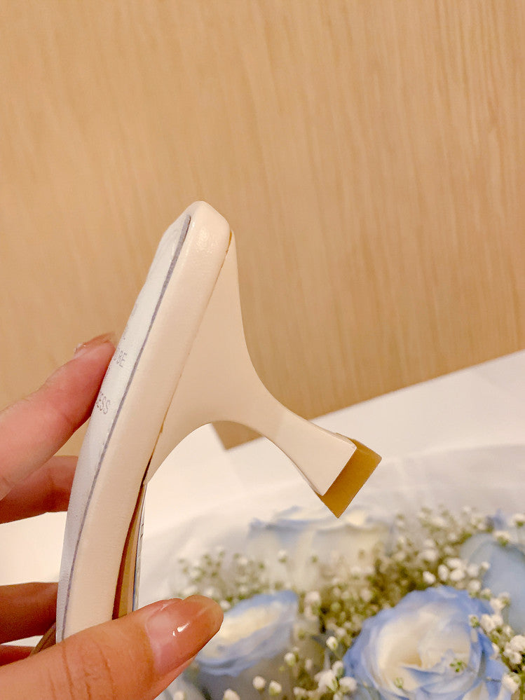 Karin Luna Flower of Wealth in the World~Says purple has a lot of charm Spot Goods Spot Goods  Three-Dimensional Camellia Elegant Sandals