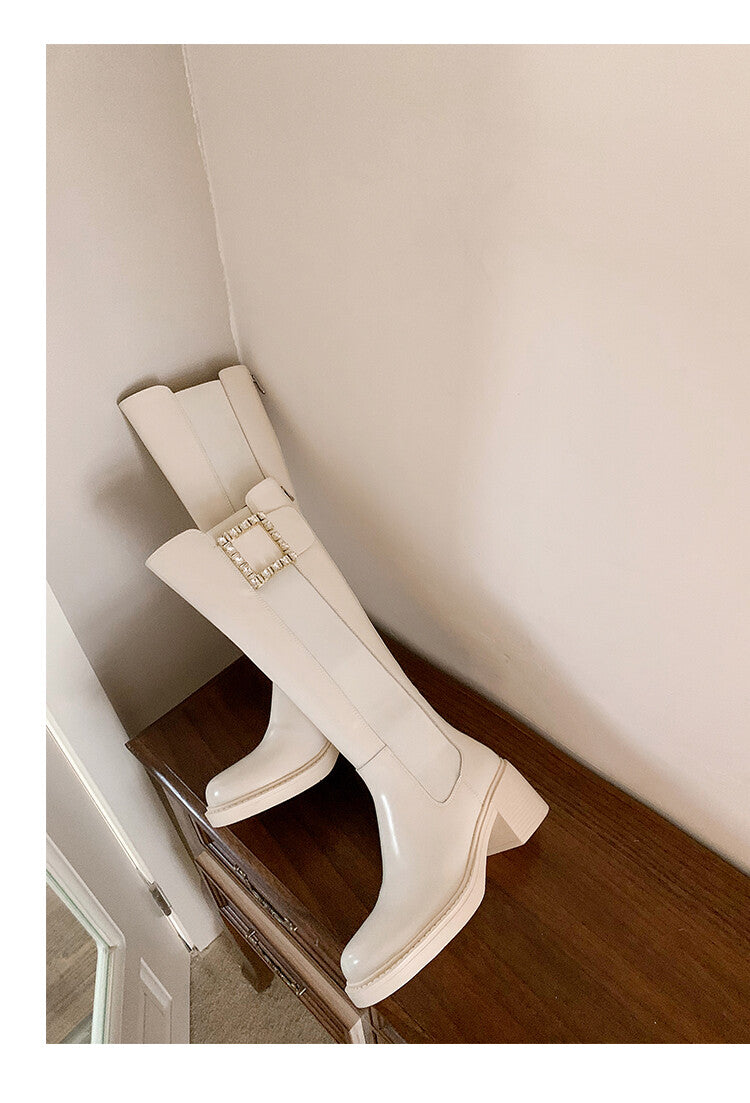 Karin Luna Bestseller Spot Goods Exquisiteness round Head Elastic Long Boots