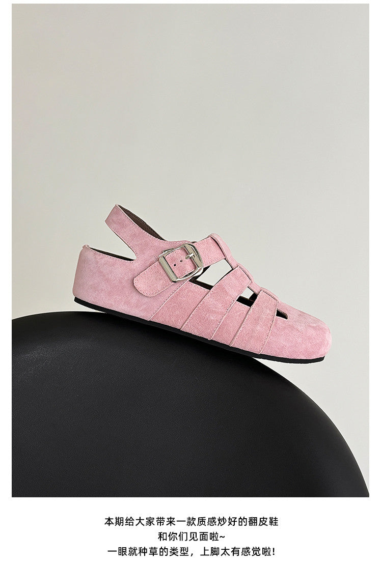 Karin Luna Full Layer Inside and Out~Basic Versatile Perforated Round Toe Birkenstock Shoes