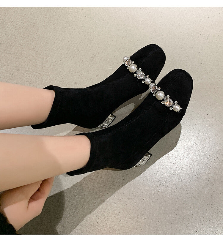 Karin Luna Hot-Selling In Stock  Dynamic Rhinestone One-Strap Vintage Style  Slimming Leggings