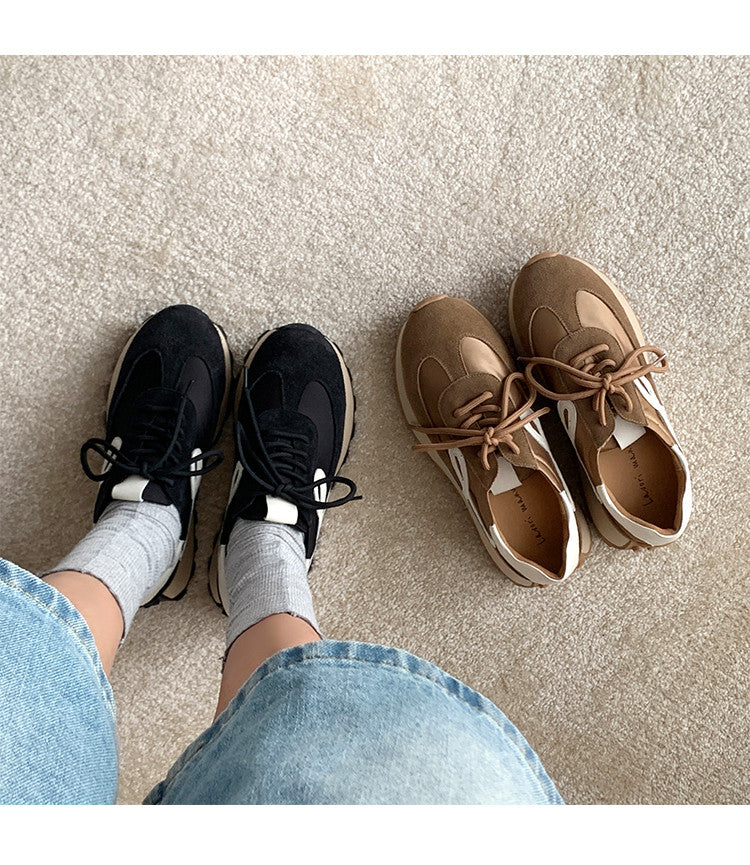 Karin Luna Casual Shoes Series~  In Stock Hot-Selling Versatile Lace-Up Thick-Soled Deep Mouth Single Shoes