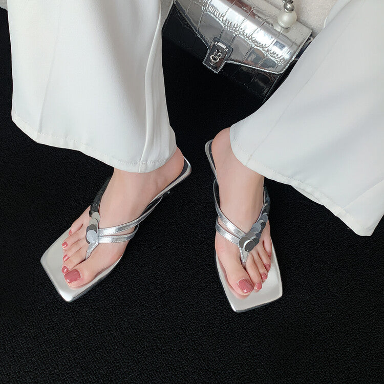 Karin Luna Exquisite Daughter~t Footrest with Rhinestones for a Sofa-like Feel  Sequin Flip-Flops